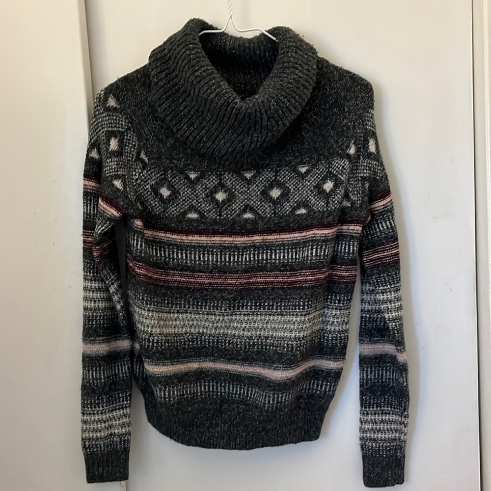 Ribbed Turtle-Neck Sweater